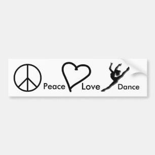Peace, Love & Dance Bumper Sticker