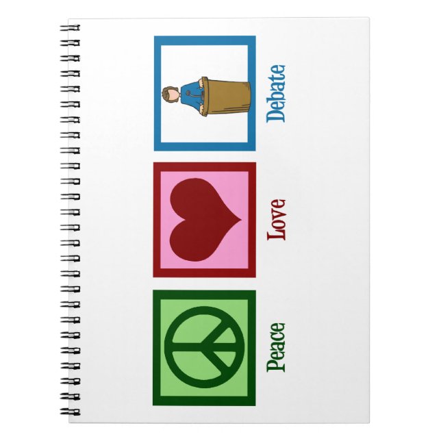 Peace Love Debate Notebook (Front)