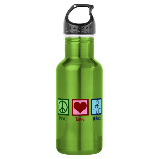 Peace Love Debate Team 532 Ml Water Bottle (Front)
