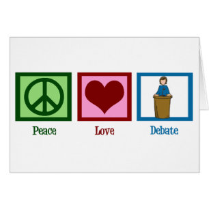 Peace Love Debate Team Card