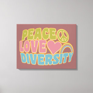 PEACE LOVE DIVERSITY canvas print