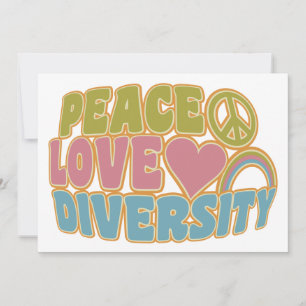 PEACE LOVE DIVERSITY custom announcement