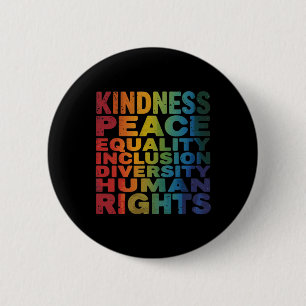 Peace Love Diversity Inclusion Equality Black Hist 6 Cm Round Badge