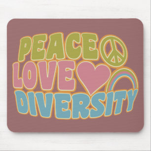PEACE LOVE DIVERSITY mousepad
