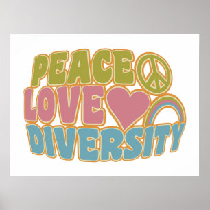 PEACE LOVE DIVERSITY poster