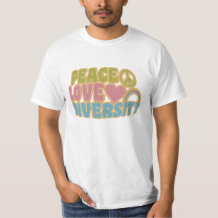 PEACE LOVE DIVERSITY shirt – choose style & colour