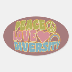 PEACE LOVE DIVERSITY stickers