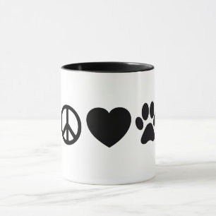 Peace, Love & Dogs 11 oz Combo Mug