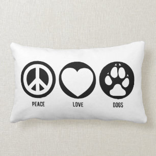 Peace Love Dogs Lumbar Cushion