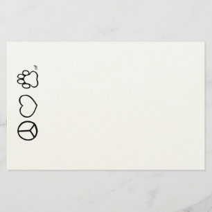 Peace, Love, & Dogs Stationery