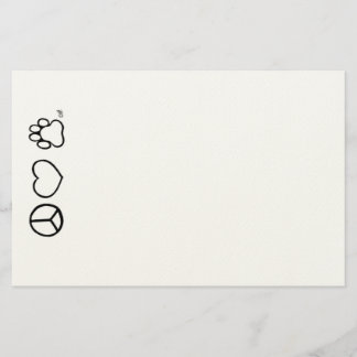 Peace, Love, & Dogs Stationery