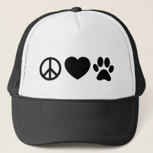 Peace, Love & Dogs Trucker Hat