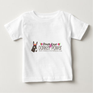 Peace Love Donkey Power Logo Baby T-Shirt