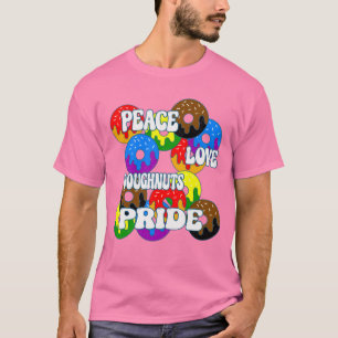 Peace Love Donuts Pride T-Shirt