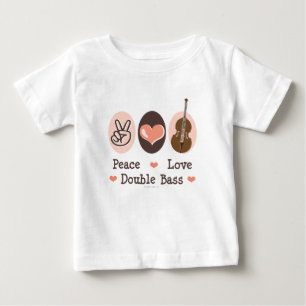 Peace Love Double Bass Baby T-shirt