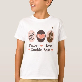 Peace Love Double Bass Kids T-shirt