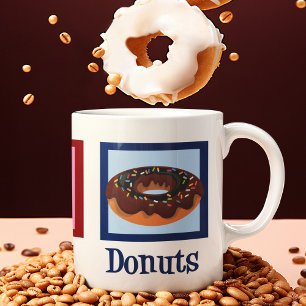 Peace Love Doughnuts Coffee Mug