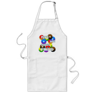 Peace Love Doughnuts Pride Long Apron