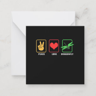 Peace Love Dragonfly Card