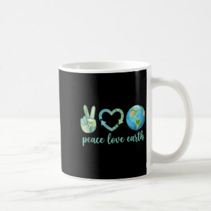 Peace love earth eco friendly nature earth day coffee mug