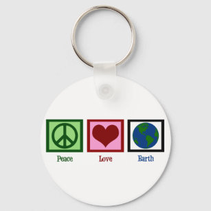 Peace Love Earth Key Ring