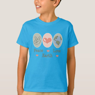 Peace Love Earth Kids Organic Tee Shirt