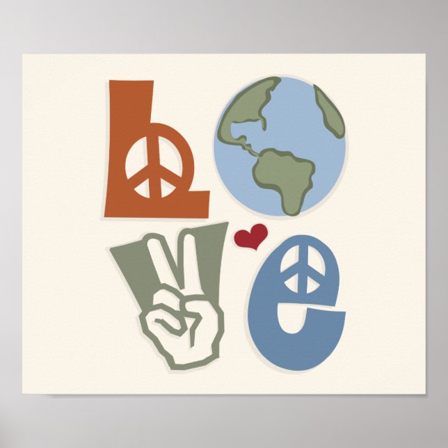 Peace Love Earth Poster Print (Front)