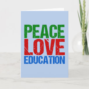Peace Love Education Holiday Card