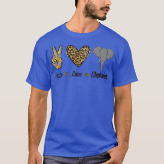 Peace Love elepahnts T-Shirt