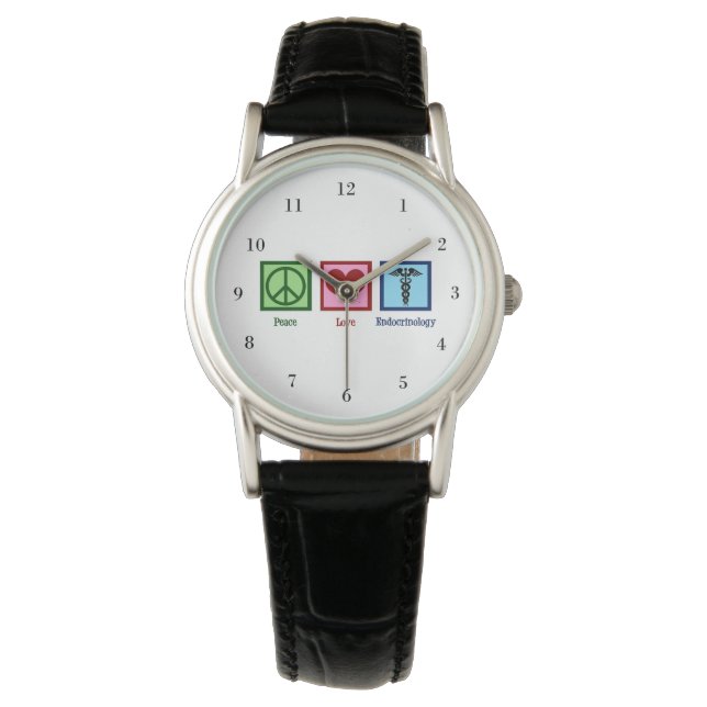 Peace Love Endocrinology Watch (Front)