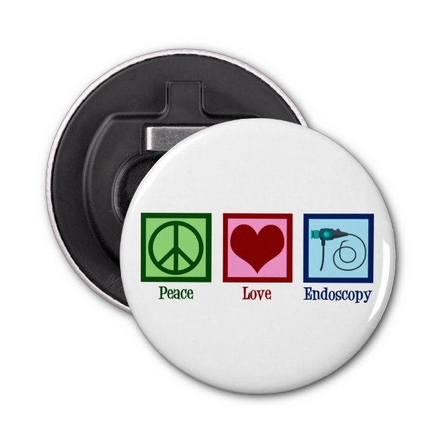 Peace Love Endoscopy Bottle Opener (Front)