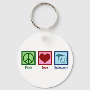 Peace Love Endoscopy Key Ring