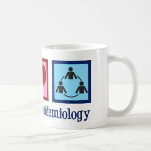 Peace Love Epidemiology - Cool Epidemiologist Coffee Mug
