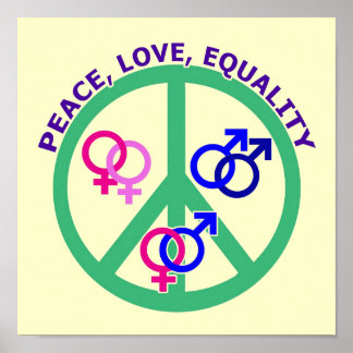 peace, love, equality poster
