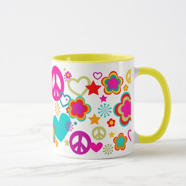 Peace Love & Everything Girly Mug (Right)