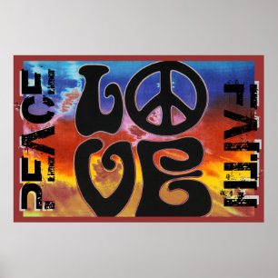 PEACE LOVE FAITH POSTER