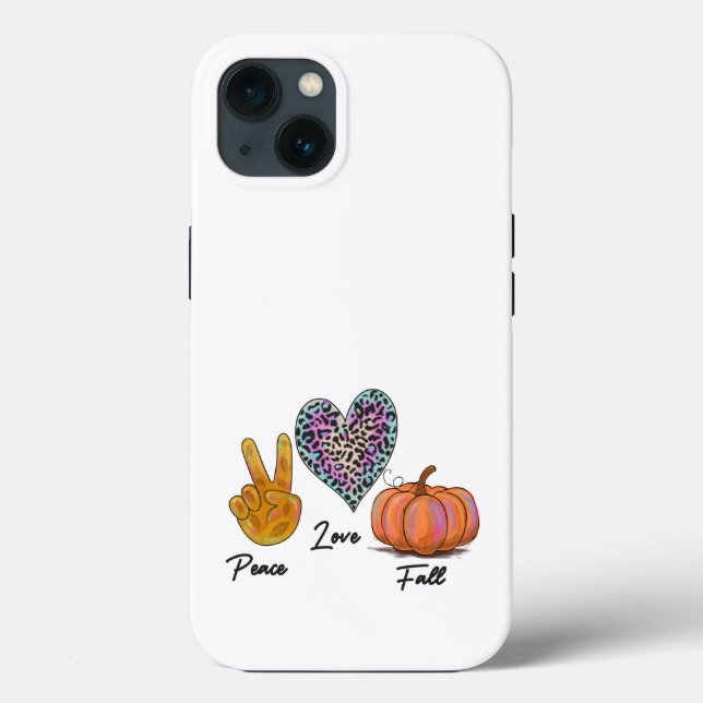 Peace Love Fall Case-Mate iPhone Case (Back)