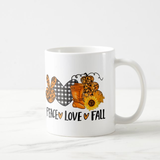 Peace Love Fall Coffee Mug (Right)