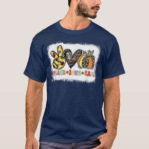 Peace Love Fall Vibes Pumkin Season Spooky Season T-Shirt