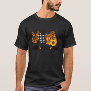 Peace Love Fall Vibes Pumkin Season Spooky Season T-Shirt