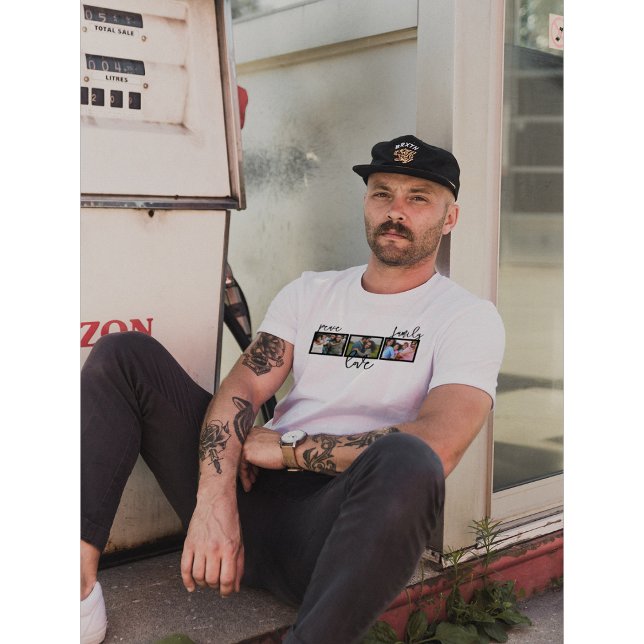 Peace Love Family | Custom Modern Photography T-Shirt (Creator Uploaded)
