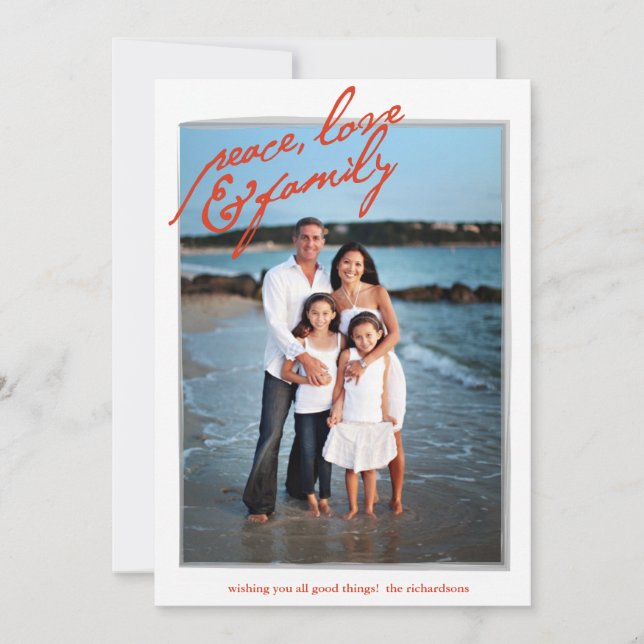 Peace, Love & Family with Back Photo (Front)