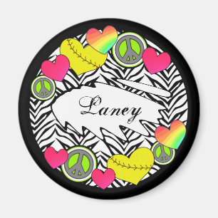 Peace Love Fastpitch Magnet