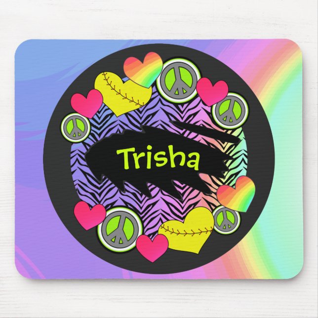 Peace Love Fastpitch Mousepad (Front)