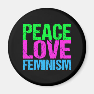 Peace Love Feminism Magnet