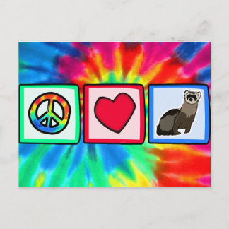 Peace, Love, Ferrets Postcard