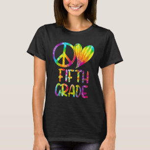 Peace Love Fifth Grade Back School 5th Grade T-Shirt