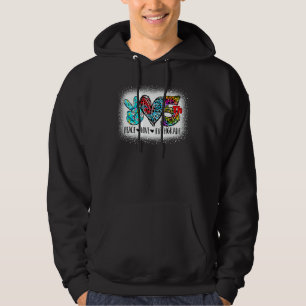 Peace Love Fifth Grade Back To School Team 5th Gra Hoodie