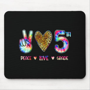Peace Love Fifth Grade Squad Back To School Gift  Mouse Pad