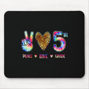 Peace Love Fifth Grade Squad Back To School Gift  Mouse Pad